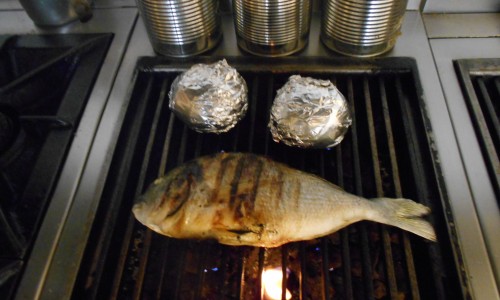 Dorade en cuisson